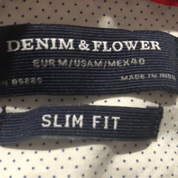 Denim & Flower Button Down Shirt - Picture 9 of 9